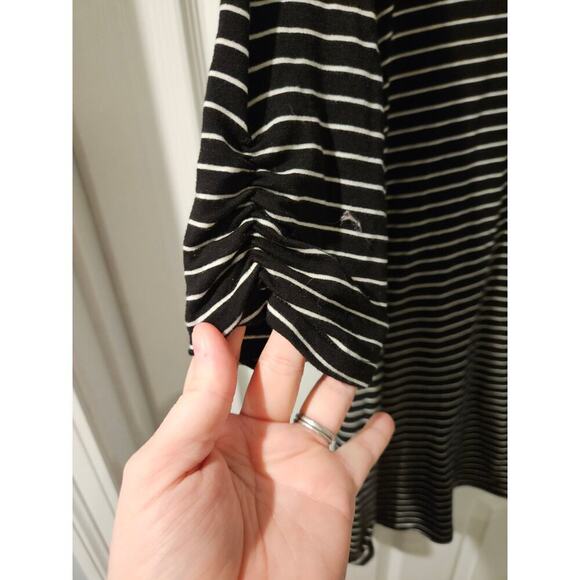 Garnet Hill French Terry A-Line Tunic‎ Black white stripe Womens small - Picture 5 of 6